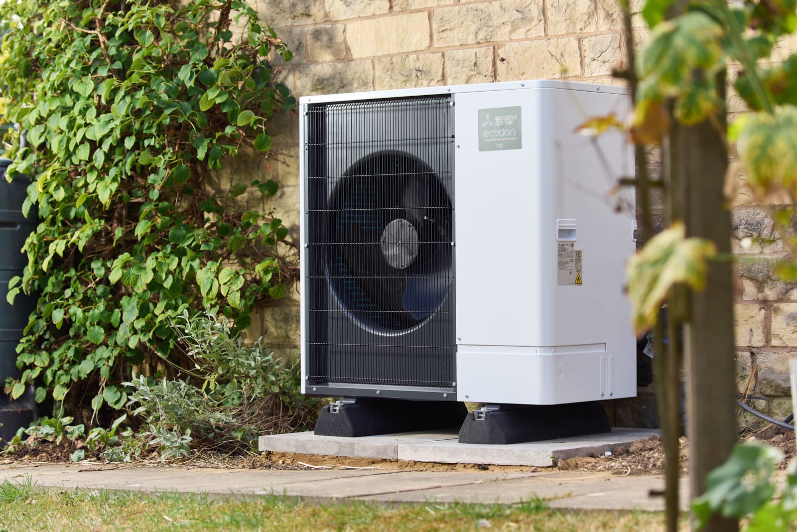 Green Building Renewables Installed Mitsubishi Air Source Heat Pump