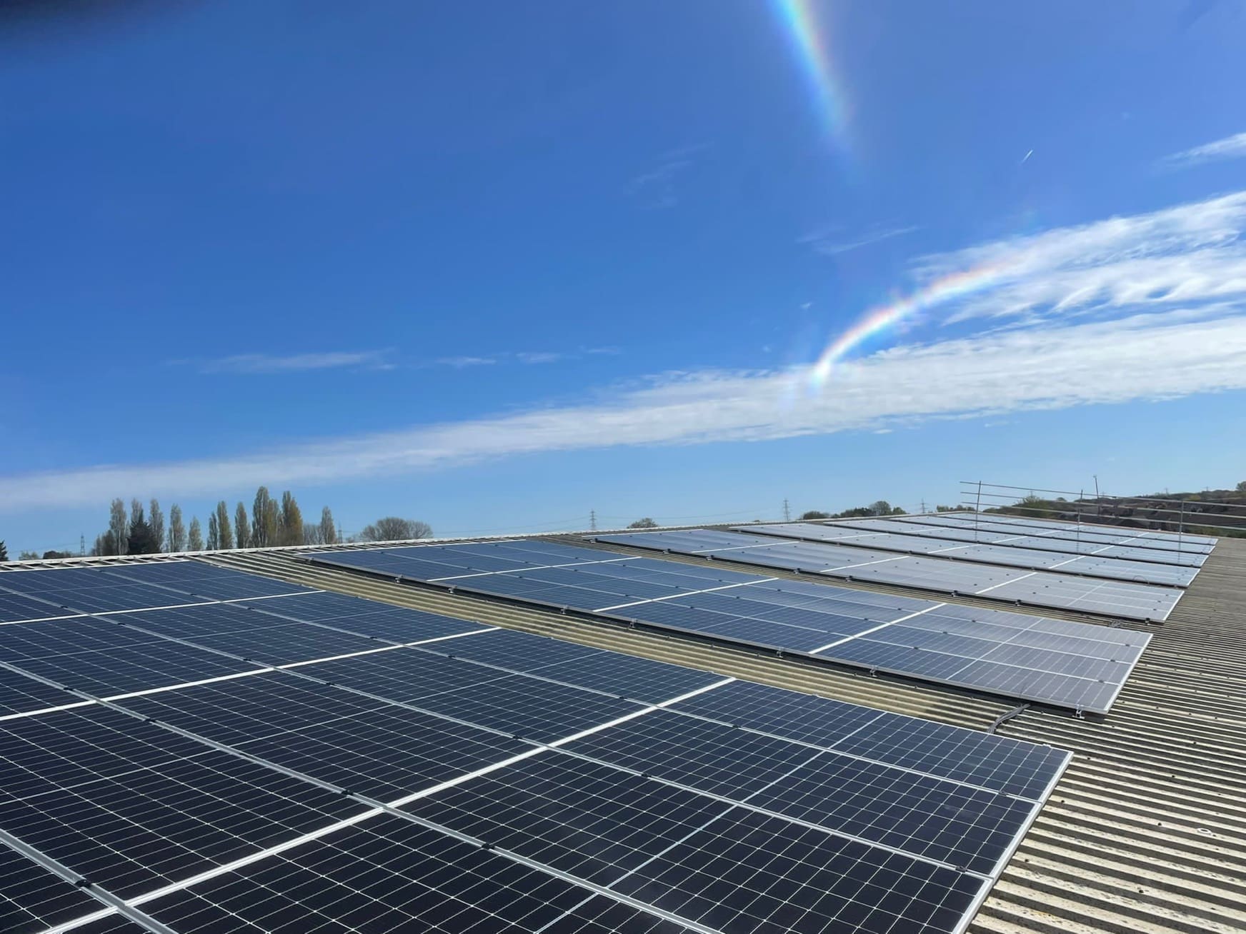 Solar panels on a roof