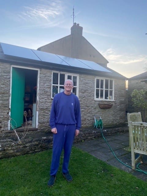 Geoff and his solar installation in Scarborough
