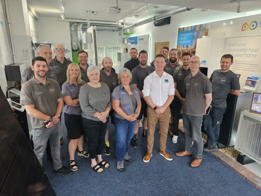 MD Chris Delaney with the new H2ecO team in Poole. 